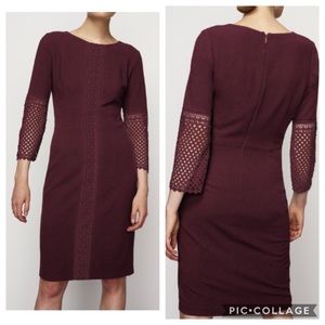 Karl Lagerfeld Long Tall Sally Dress Merlot Sz 12